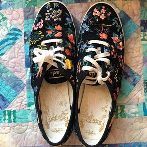 Black embroidery Keds x Rifle Paper Co.